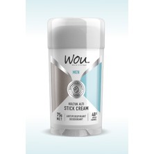 Wou Stick Krem, Koltuk Altı Terleme Önleyici 48 Saat Etkin Koruma Vegan, Erkek Koltuk Altı Stick 75 ml