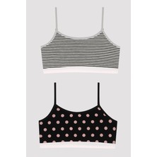 Penti Kız Çocuk Noktalı 2li Kısa Üst