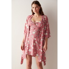 Penti Floral Pembe Sabahlık
