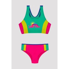 Penti Kız Çocuk Renkli Halter Bikini Takımı