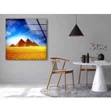 Myphotostation Mısır Piramitleri Temperli Cam Duvar Tablosu