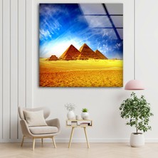 Myphotostation Mısır Piramitleri Temperli Cam Duvar Tablosu