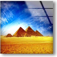 Myphotostation Mısır Piramitleri Temperli Cam Duvar Tablosu