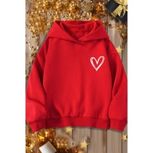 Only Trendwear Çocuk Kalp Baskılı Sweatshirt
