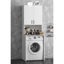 Özceden Açık Çamaşır Makinası Takım Mdf Beyaz