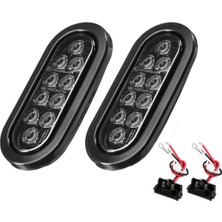 Gorgeous Araba Oval 10LED Ampuller Fren Lambaları Beyaz (Yurt Dışından)