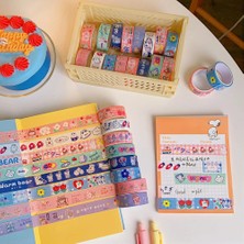 Bifeng Shop Yeşil Stil Mınkys Yeni Varış 5 M Kawaii Washi Maskeleme Bandı Günlüğü Dergisi Dekoratif Yapışkan Bant Hediye Okul Kırtasiye (Yurt Dışından)