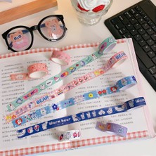 Bifeng Shop Yeşil Stil Mınkys Yeni Varış 5 M Kawaii Washi Maskeleme Bandı Günlüğü Dergisi Dekoratif Yapışkan Bant Hediye Okul Kırtasiye (Yurt Dışından)