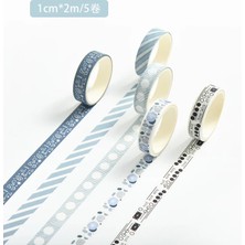 Bifeng Shop No.11 Stili 5pcsbox Washi Bant Seti Japon Kağıt Planlayıcısı Maskeleme Bandı Etiketler Yapışkan Bantlar Çıkartmalar Dekoratif Kırtasiye Tasarımcısı Bant (Yurt Dışından)