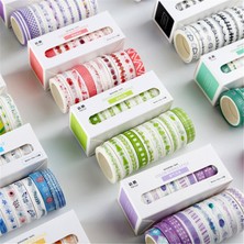 Bifeng Shop Açık Yeşil Tarzı Lot Ocean Stars Wisteria Çiçek Sevimli Kağıt Maskeleme Washi Bant Seti Japon Kırtasiye Kawaii Scrapbooking Malzemeleri Sticker (Yurt Dışından)