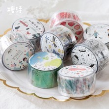 Bifeng Shop No.8 Stili Harika Dünya Serisi Dekoratif Yapışkan Bant Pet Maskeleme Washi Bant Dıy Scrapbooking Etiket Etiket Japon Kırtasiye (Yurt Dışından)