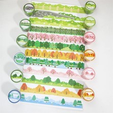 Bifeng Shop No.7 Tarzı Orman Sokak Washi Maskeleme Bandı Scrapbooking Dergisi Dekoratif Yapışkan Bant Dıy El Kitabı Malzeme Kırtasiye Okul Malzemeleri (Yurt Dışından)