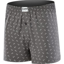 Yıldız Çamaşır 3'lü Çapa Desen Penye Havlu Bel Boxer  Pamuk Q43