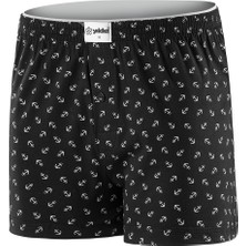 Yıldız Çamaşır 3'lü Çapa Desen Penye Havlu Bel Boxer  Pamuk Q43