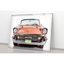 Myphotostation Tarihi Chevrolet Arabası Temperli Cam Duvar Tablosu