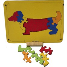 NCT Robotik Okul Öncesi Eğitici Puzzle Oyuncak Seti/köpek Figürü Sarı