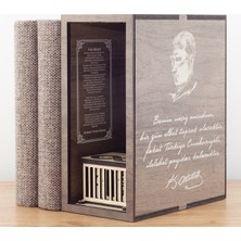 Woodenreal Anıtkabir Atatürk Book Nook Kitap Köşesi Işıklı Kitap Tutucu