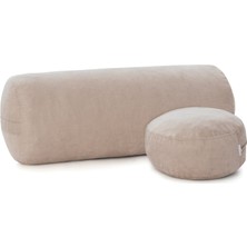 Nui Yoga Bej Bolster & Meditasyon Minderi 33 Çap