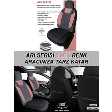 Kurra Store Alfa Romeo 75  Uyumlu Arı Desen Oto Koltuk Araba Kılıfı Taba Model