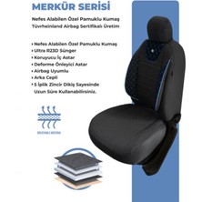 Kurra Store Seat Exeo  Uyumlu Merkür Desen Oto Koltuk Araba Kılıfı Mavi Model