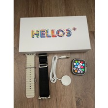 Tekiz Teknoloji Hello Watch 3+ Plus H12 Ultra Max 4gb Hafıza ve Aksesuar Bağlantılı Watch Ultra 49MM Akıllı Saat