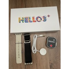 Tekiz Teknoloji Hello Watch 3+ Plus H12 Ultra Max 4gb Hafıza ve Aksesuar Bağlantılı Watch Ultra 49MM Akıllı Saat