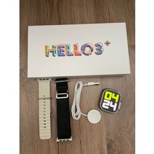 Tekiz Teknoloji Hello Watch 3+ Plus H12 Ultra Max 4gb Hafıza ve Aksesuar Bağlantılı Watch Ultra 49MM Akıllı Saat