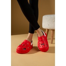Pembe Potin Yüksek Taban Jibbitzli Eva Comfort Kadın Sandalet DNZ224-24