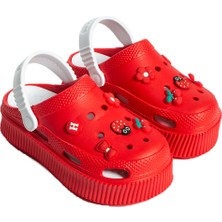 Pembe Potin Yüksek Taban Jibbitzli Eva Comfort Kadın Sandalet DNZ224-24