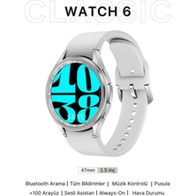 Tekiz Teknoloji Watch Classic 6 Galaxsy Akıllı Saat Iphone ve Android Tüm Telefonlara Uyumlu Gx6