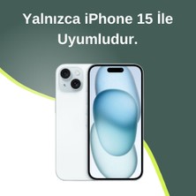 Paladyum Case Apple iPhone 15 Uyumlu Lux Işıltılı Inci Charmlı Bulutlu Kılıf