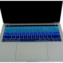 McStorey Macbook Pro Klavye Koruyucu US-TR Baskı A1706 A1989 A2159 A1707 A1990 Uyumlu Ombre