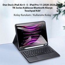 Ason Plus Dux Ducis iPad Air 4 - 5 - iPad Pro 11 (2020-2021-2022) Tk Series Kablosuz Bluetooth Klavye Touchpad