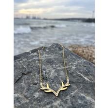 Hiddenglows 316 L Çelik Gold Geyik Kolye