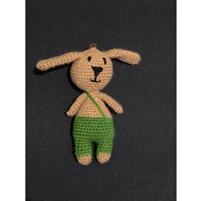 Lbr Garment El Örgüsü Kahverengi Amigurumi Köpek Anahtarlık