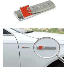 Audı S Line Metal Logo Stıcker