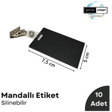 Şeffaf Etiket Mandallı Etiket Silinebilir Kıskaçlı Siyah Etiket Seti Takma Asma Ürün Etiketi Asma Etiketi