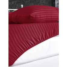 Alena Home Pamuklu 180X200 Çift Kişilik Çizgili Lastikli Çarşaf Seti