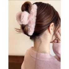 ZYC Büyük Boy Inci Peluş Mandal Toka 12 cm