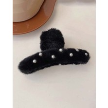 ZYC Büyük Boy Inci Peluş Mandal Toka 12 cm