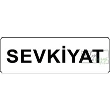 Atölye Çizgi Sevkiyat Yönlendirme Levhası 20 cm x 7 cm Beyaz Metal