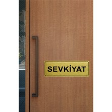 Atölye Çizgi Sevkiyat Yönlendirme Levhası 20 cm x 7 cm Gold Fırçalı Metal