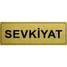 Atölye Çizgi Sevkiyat Yönlendirme Levhası 20 cm x 7 cm Gold Fırçalı Metal