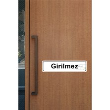 Atölye Çizgi Girilmez Yönlendirme Levhası 20 cm x 5 cm Beyaz Metal