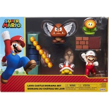 Super Mario Ni̇ntendo Lav Kalesi̇ Di̇orama Seti̇ 6.5 cm