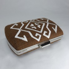 Saltuklu Kilim Desenli Ehram Kaplama Çanta – Kahverengi