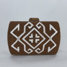 Saltuklu Kilim Desenli Ehram Kaplama Çanta – Kahverengi