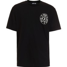 Just Cavalli Bisiklet Yaka Siyah Erkek T-Shirt 75OAHT08