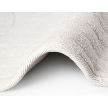 Bluenity Diamond Circle Doğal Pamuklu Banyo Paspası 50X80 cm - Ekru