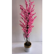 Rüzgar Çiçekçilik Rüzgar Yapay Çiçekçilik 30 x 30  cm  Krem Gold Saksıda Pembe Bahardalı Ağacı